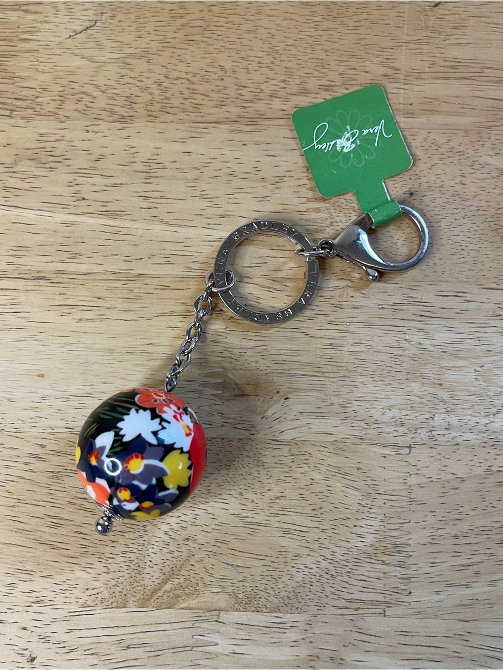 Vera Bradley Have A Ball Keychain in Poppy Fields NWT